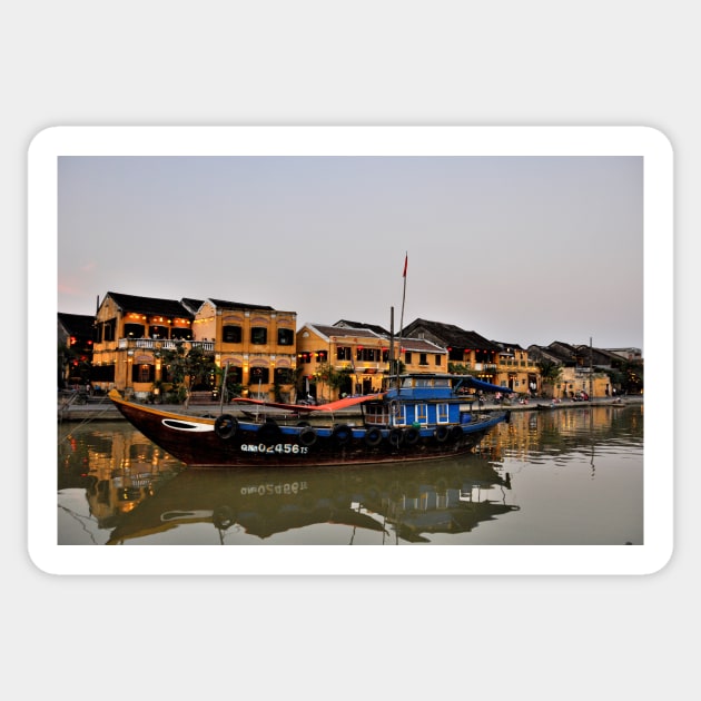 Vietnam - coucher de soleil sur Hoi An Sticker by franck380